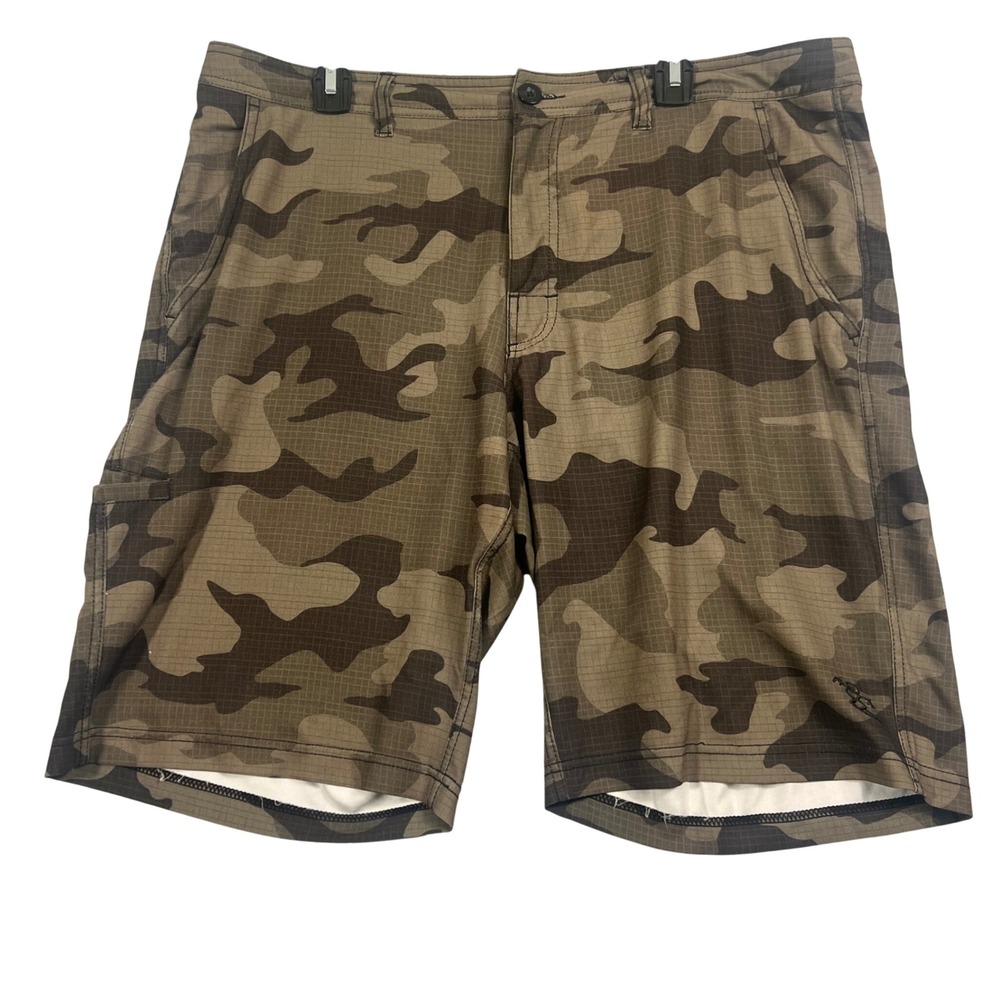 DaHui Mens 38 Brown Camo Hybrid Shorts Ripstop Stretch Tactical Outdoor